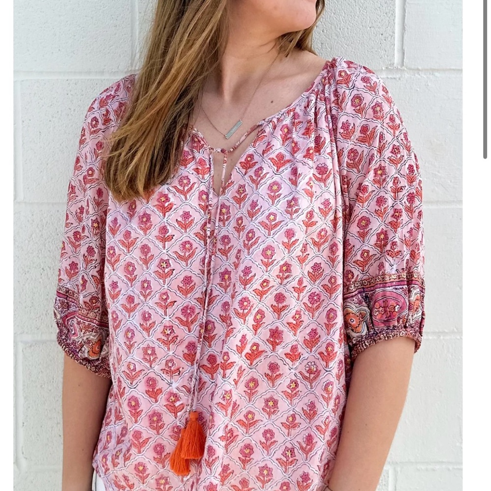 CLARA the Label Women's Pink and Orange Top